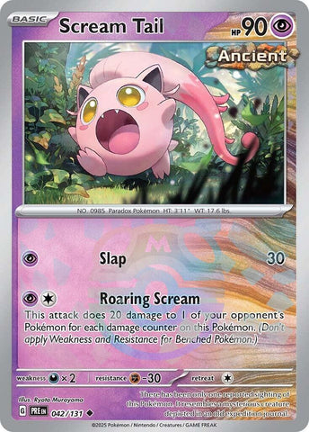 Scream Tail (042/131) (Master Ball Pattern) [Scarlet & Violet: Prismatic Evolutions] - The Mythic Store | 24h Order Processing