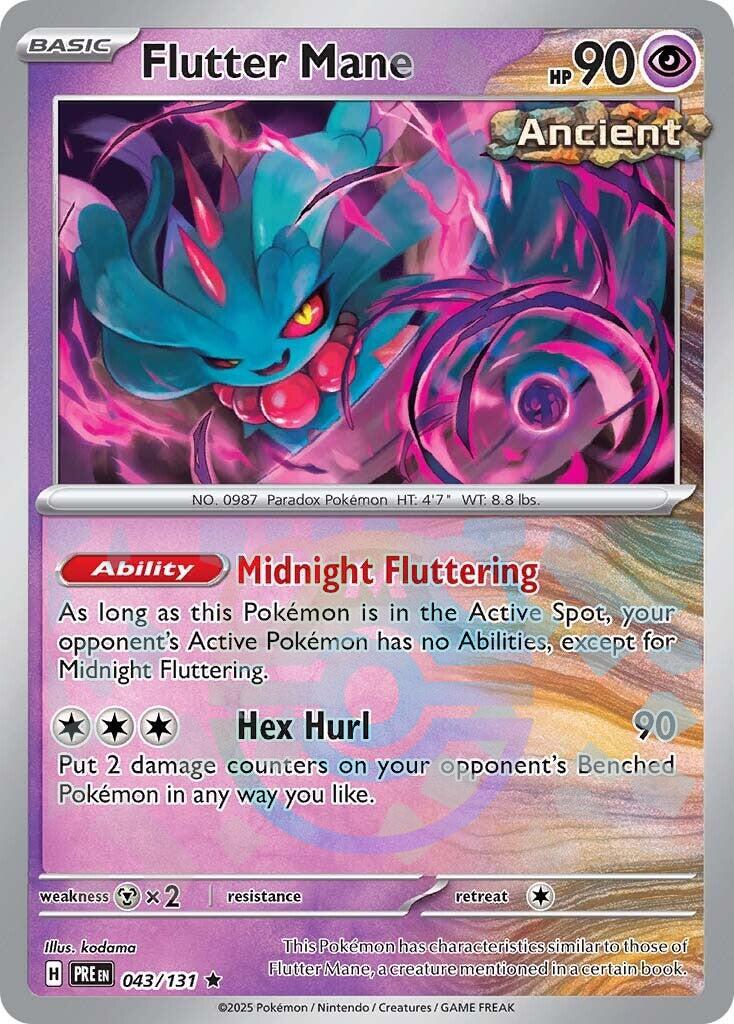Flutter Mane (043/131) (Master Ball Pattern) [Scarlet & Violet: Prismatic Evolutions] - The Mythic Store | 24h Order Processing