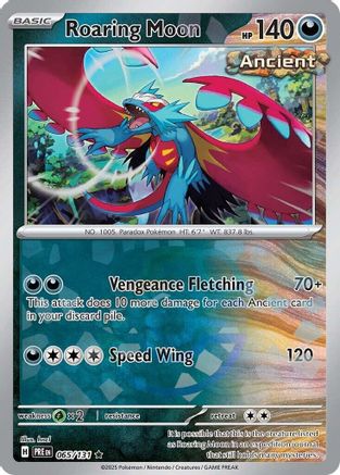 Roaring Moon (065/131) (Master Ball Pattern) [Scarlet & Violet: Prismatic Evolutions] - The Mythic Store | 24h Order Processing