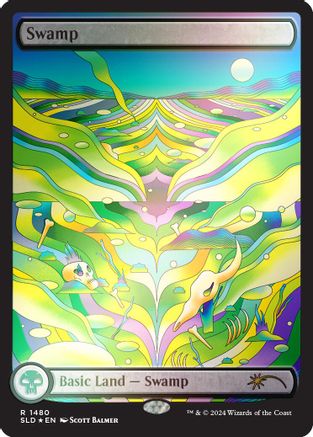 Swamp (1480) (Rainbow Foil) (SLD-1480) - Secret Lair Drop Series Foil - The Mythic Store | 24h Order Processing