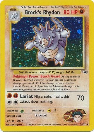 Brock's Rhydon (2/132) [Gym Heroes Unlimited] - The Mythic Store | 24h Order Processing