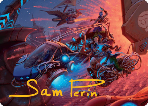 Rangers' Refueler Art Card (Gold-Stamped Signature) [Aetherdrift Art Series] - The Mythic Store | 24h Order Processing