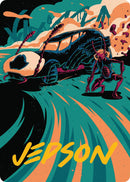 Carrion Cruiser Art Card (Gold-Stamped Signature) [Aetherdrift Art Series] - The Mythic Store | 24h Order Processing