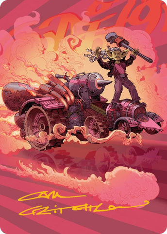 Burner Rocket Art Card (Gold-Stamped Signature) [Aetherdrift Art Series] - The Mythic Store | 24h Order Processing