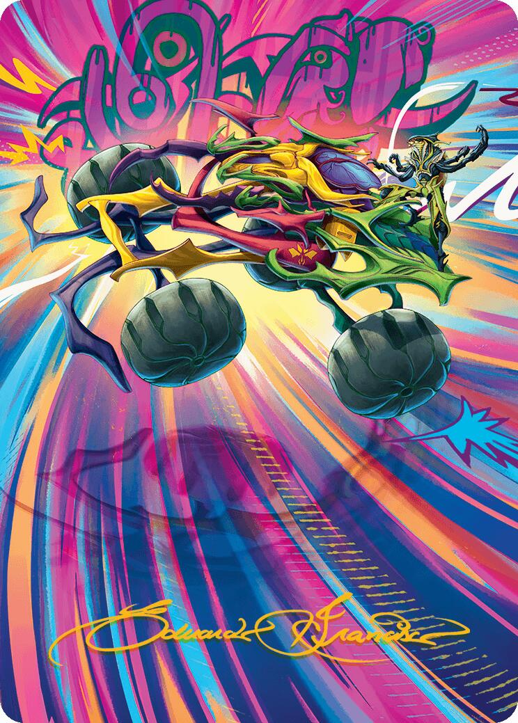 Thunderous Velocipede Art Card (Gold-Stamped Signature) [Aetherdrift Art Series] - The Mythic Store | 24h Order Processing