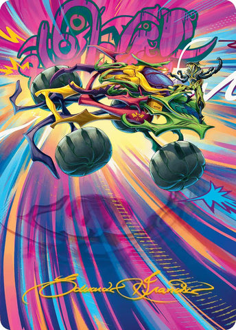 Thunderous Velocipede Art Card (Gold-Stamped Signature) [Aetherdrift Art Series] - The Mythic Store | 24h Order Processing