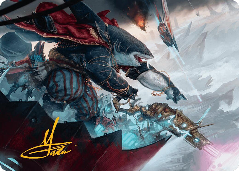 Captain Howler, Sea Scourge Art Card (16/54) (Gold-Stamped Signature) [Aetherdrift Art Series] - The Mythic Store | 24h Order Processing