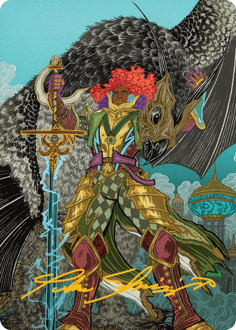 Caradora, Heart of Alacria Art Card (3/54) (Gold-Stamped Signature) [Aetherdrift Art Series] - The Mythic Store | 24h Order Processing