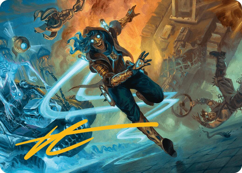 Sita Varma, Masked Racer Art Card (Gold-Stamped Signature) [Aetherdrift Art Series] - The Mythic Store | 24h Order Processing