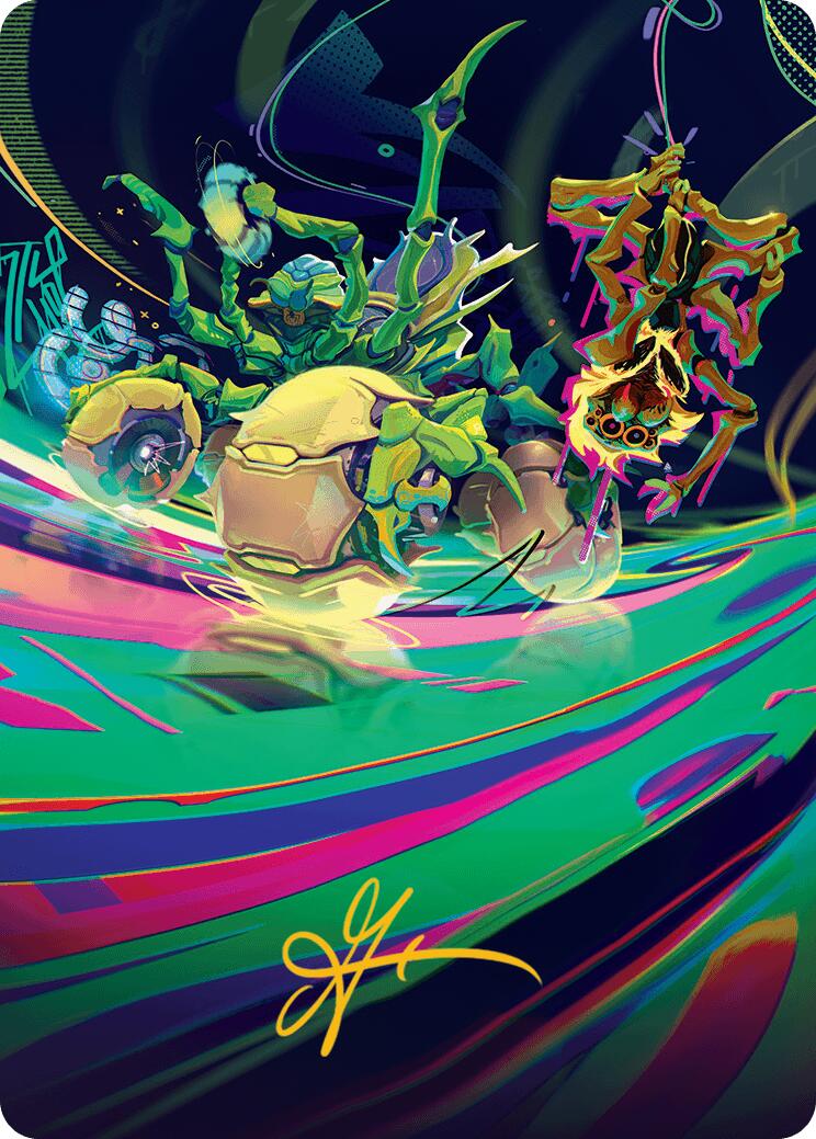 Thundering Broodwagon Art Card (Gold-Stamped Signature) [Aetherdrift Art Series] - The Mythic Store | 24h Order Processing