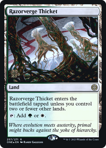 Razorverge Thicket [Phyrexia: All Will Be One Prerelease Promos] - The Mythic Store | 24h Order Processing