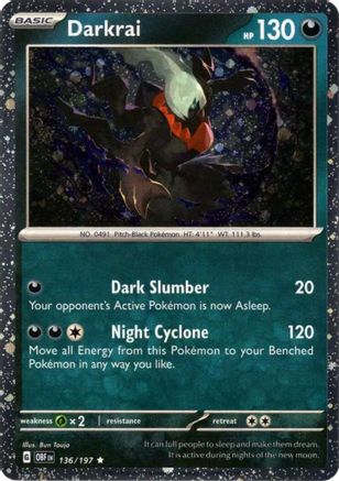 Darkrai (136/197) (Cosmos Holo) [Scarlet & Violet: Obsidian Flames] - The Mythic Store | 24h Order Processing