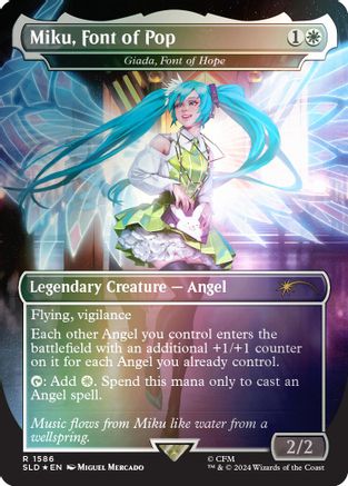 Miku, Font of Pop - Giada, Font of Hope (Rainbow Foil) (SLD-1586) - Secret Lair Drop Series Foil - The Mythic Store | 24h Order Processing