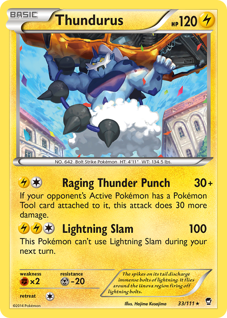 Thundurus (33/111) [XY: Furious Fists] - The Mythic Store | 24h Order Processing