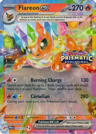 Flareon ex (014/131) (Prismatic Evolutions Stamp) [Scarlet & Violet: Prismatic Evolutions] - The Mythic Store | 24h Order Processing