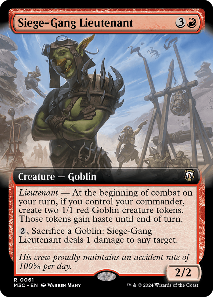 Siege-Gang Lieutenant (Extended Art) [Modern Horizons 3 Commander] - The Mythic Store | 24h Order Processing