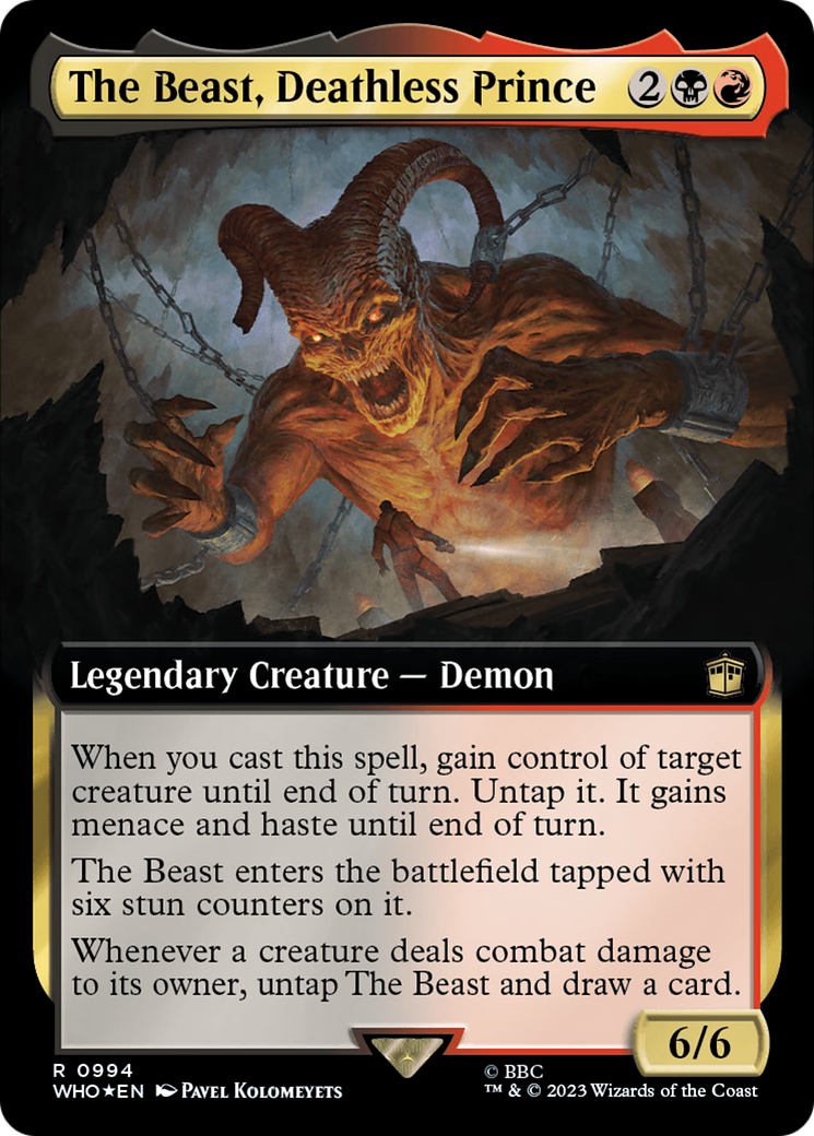 The Beast, Deathless Prince (Extended Art) (Surge Foil) [Doctor Who] - The Mythic Store | 24h Order Processing