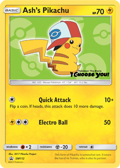 Ash's Pikachu (SM112) [Sun & Moon: Black Star Promos] - The Mythic Store | 24h Order Processing
