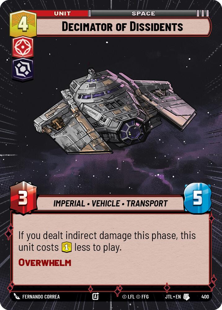 Decimator of Dissidents (400) (Hyperspace) (400) [Jump to Lightspeed] - The Mythic Store | 24h Order Processing