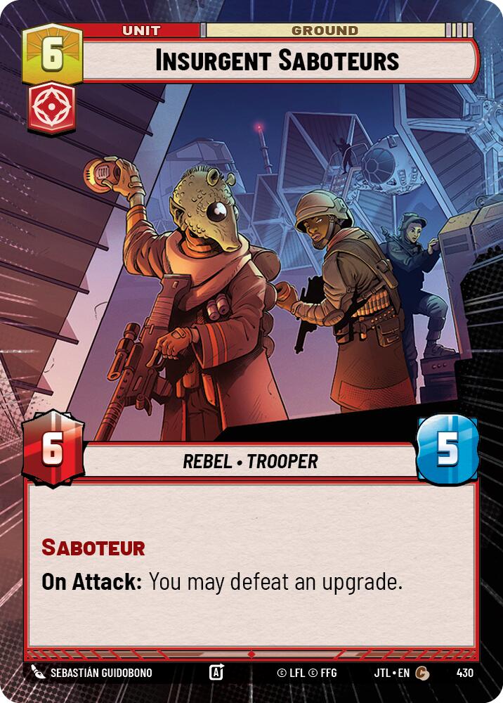Insurgent Saboteurs (430) (Hyperspace) (430) [Jump to Lightspeed] - The Mythic Store | 24h Order Processing