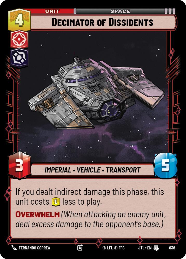 Decimator of Dissidents (636) (636) [Jump to Lightspeed] - The Mythic Store | 24h Order Processing