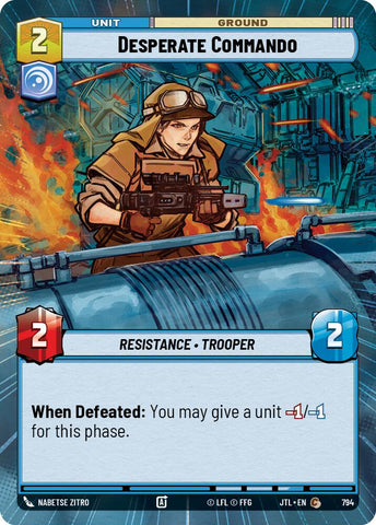 Desperate Commando (794) (Hyperspace Foil) (794) [Jump to Lightspeed] - The Mythic Store | 24h Order Processing