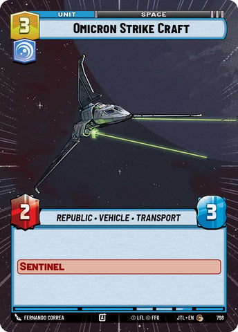 Omicron Strike Craft (798) (Hyperspace Foil) (798) [Jump to Lightspeed] - The Mythic Store | 24h Order Processing