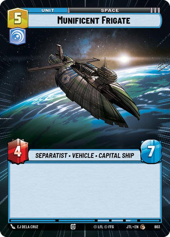 Munificent Frigate (803) (Hyperspace Foil) (803) [Jump to Lightspeed] - The Mythic Store | 24h Order Processing