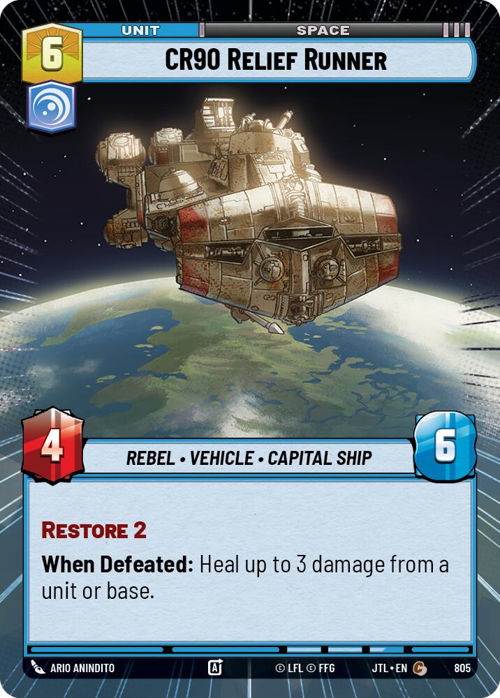 CR90 Relief Runner (805) (Hyperspace Foil) (805) [Jump to Lightspeed] - The Mythic Store | 24h Order Processing