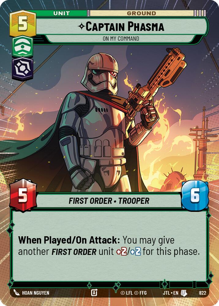 Captain Phasma - On My Command (822) (Hyperspace Foil) (822) [Jump to Lightspeed] - The Mythic Store | 24h Order Processing