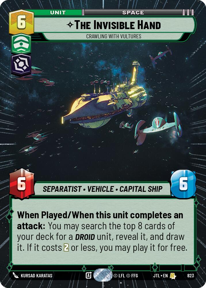 The Invisible Hand - Crawling With Vultures (823) (Hyperspace Foil) (823) [Jump to Lightspeed] - The Mythic Store | 24h Order Processing