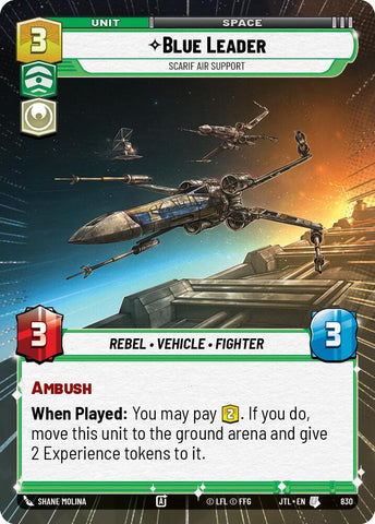 Blue Leader - Scarif Air Support (830) (Hyperspace Foil) (830) [Jump to Lightspeed] - The Mythic Store | 24h Order Processing