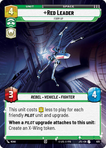 Red Leader - Form Up (835) (Hyperspace Foil) (835) [Jump to Lightspeed] - The Mythic Store | 24h Order Processing