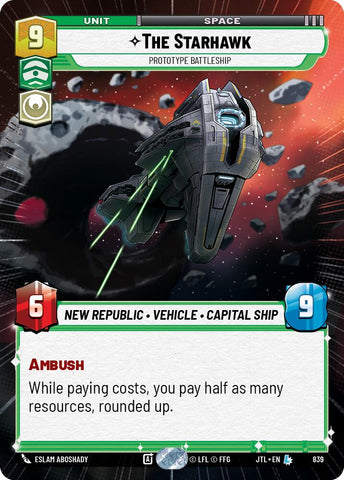 The Starhawk - Prototype Battleship (839) (Hyperspace Foil) (839) [Jump to Lightspeed] - The Mythic Store | 24h Order Processing