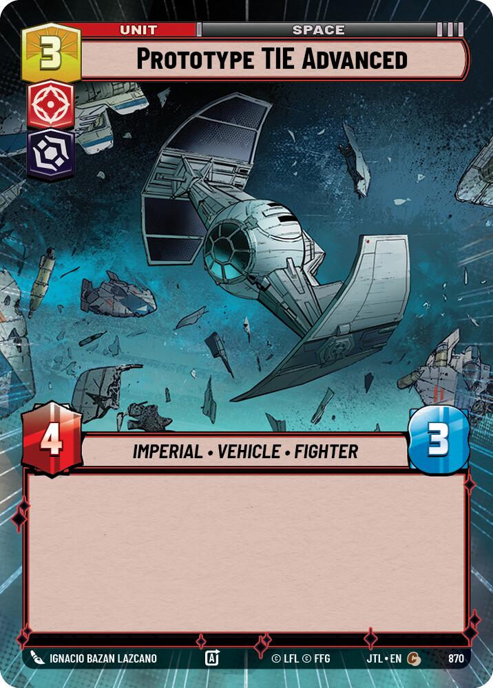 Prototype TIE Advanced (870) (Hyperspace Foil) (870) [Jump to Lightspeed] - The Mythic Store | 24h Order Processing