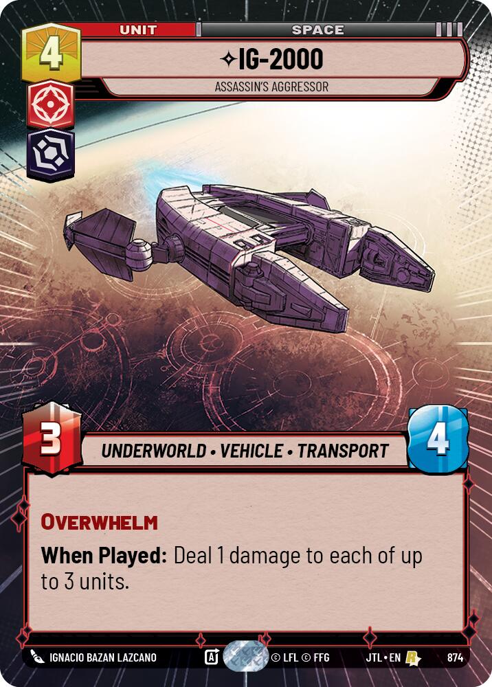 IG-2000 - Assassin's Aggressor (874) (Hyperspace Foil) (874) [Jump to Lightspeed] - The Mythic Store | 24h Order Processing
