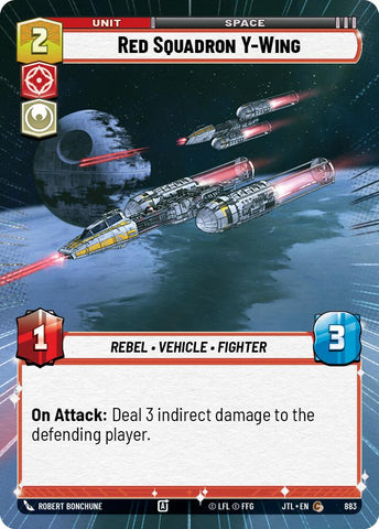 Red Squadron Y-Wing (883) (Hyperspace Foil) (883) [Jump to Lightspeed] - The Mythic Store | 24h Order Processing