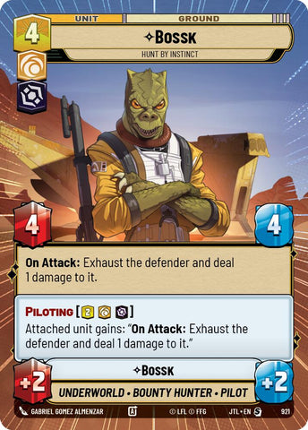 Bossk - Hunt By Instinct (921) (Hyperspace Foil) (921) [Jump to Lightspeed] - The Mythic Store | 24h Order Processing