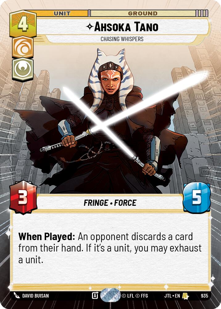 Ahsoka Tano - Chasing Whispers (935) (Hyperspace Foil) (935) [Jump to Lightspeed] - The Mythic Store | 24h Order Processing