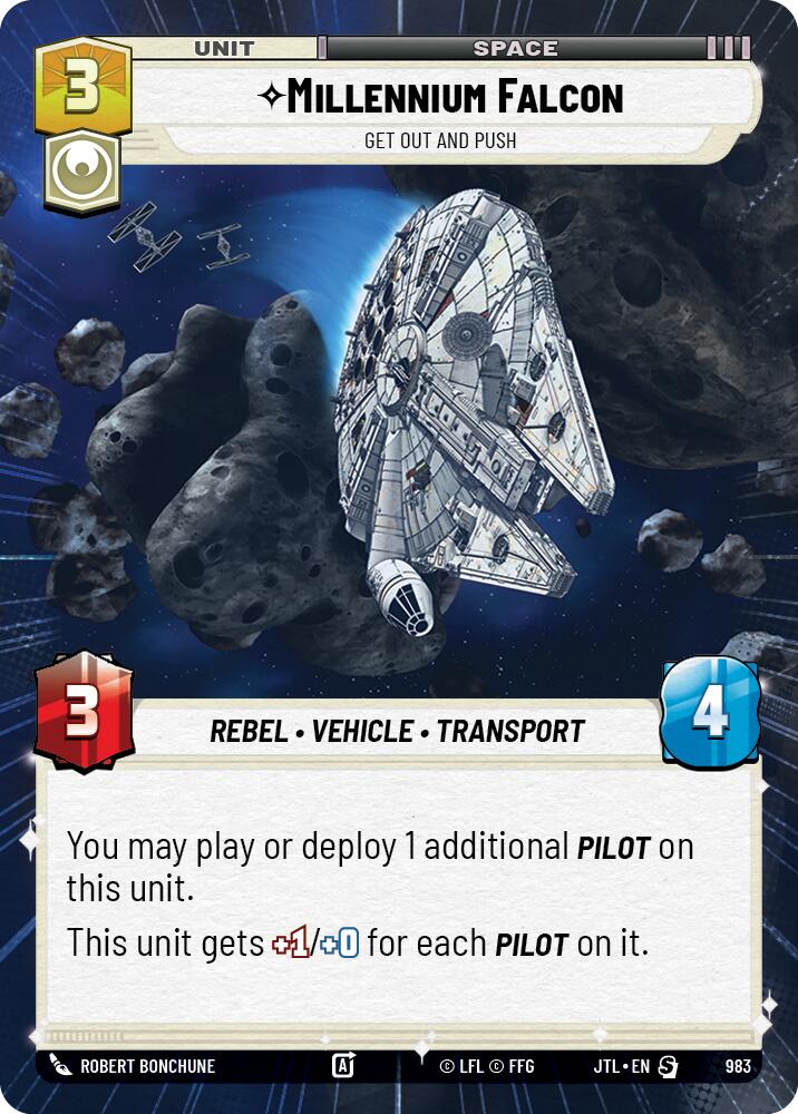 Millennium Falcon - Get Out And Push (983) (Hyperspace Foil) (983) [Jump to Lightspeed] - The Mythic Store | 24h Order Processing