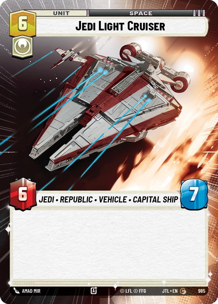 Jedi Light Cruiser (985) (Hyperspace Foil) (985) [Jump to Lightspeed] - The Mythic Store | 24h Order Processing