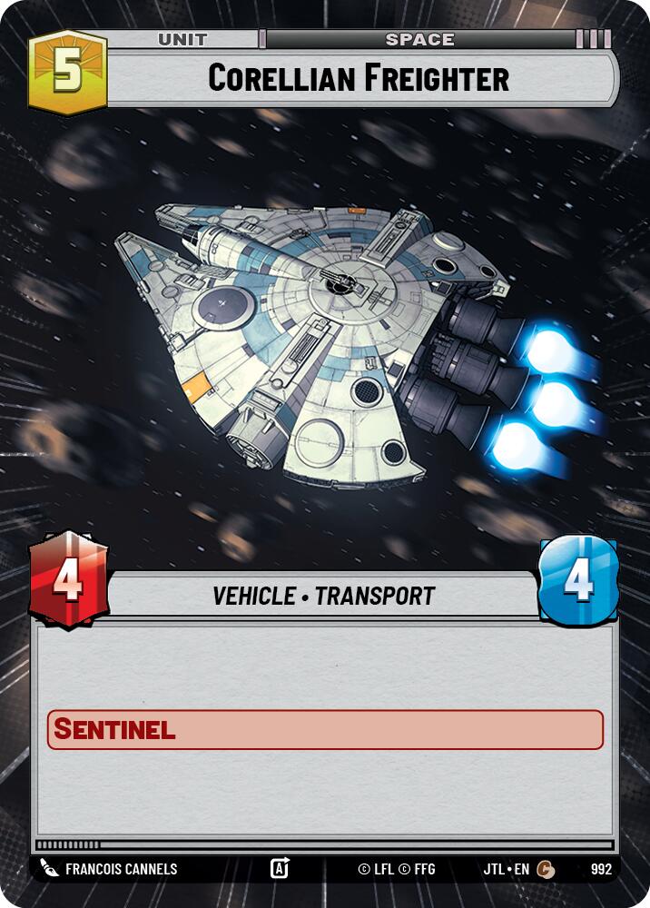 Corellian Freighter (992) (Hyperspace Foil) (992) [Jump to Lightspeed] - The Mythic Store | 24h Order Processing