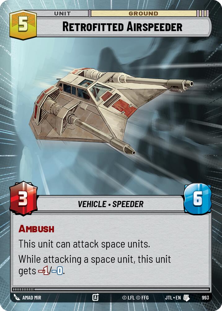 Retrofitted Airspeeder (993) (Hyperspace Foil) (993) [Jump to Lightspeed] - The Mythic Store | 24h Order Processing