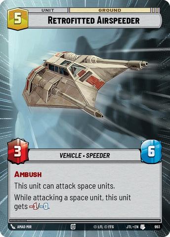 Retrofitted Airspeeder (993) (Hyperspace Foil) (993) [Jump to Lightspeed] - The Mythic Store | 24h Order Processing