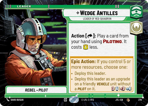 Wedge Antilles - Leader of Red Squadron (270) (Hyperspace) (270) [Jump to Lightspeed] - The Mythic Store | 24h Order Processing