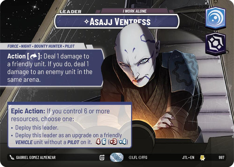 Asajj Ventress - I Work Alone (997) (Showcase) (997) [Jump to Lightspeed] - The Mythic Store | 24h Order Processing