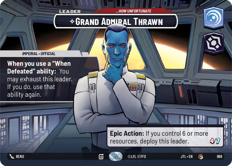 Grand Admiral Thrawn - ...How Unfortunate (998) (Showcase) (998) [Jump to Lightspeed] - The Mythic Store | 24h Order Processing