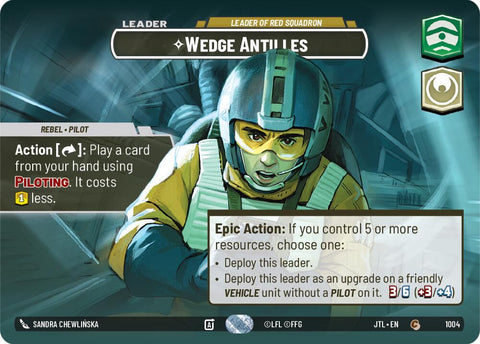 Wedge Antilles - Leader of Red Squadron (1004) (Showcase) (1004) [Jump to Lightspeed] - The Mythic Store | 24h Order Processing