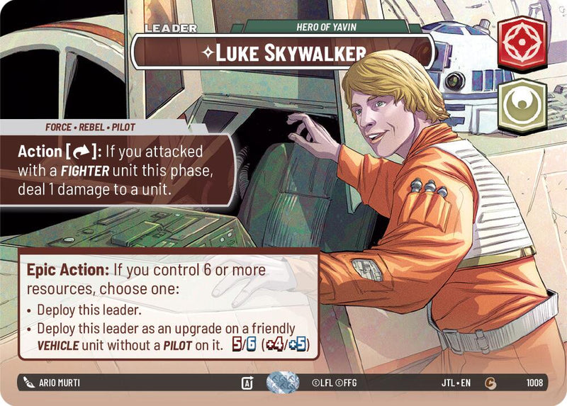 Luke Skywalker - Hero of Yavin (1008) (Showcase) (1008) [Jump to Lightspeed] - The Mythic Store | 24h Order Processing