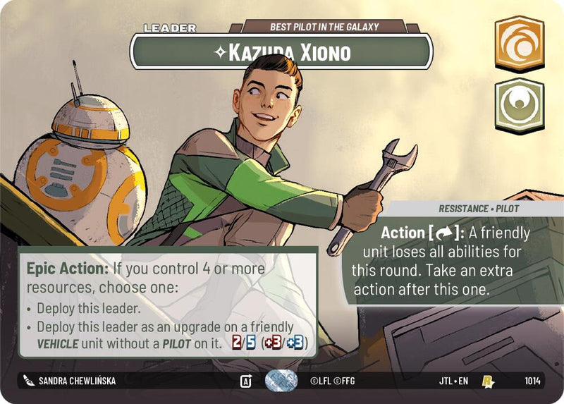 Kazuda Xiono - Best Pilot in the Galaxy (1014) (Showcase) (1014) [Jump to Lightspeed] - The Mythic Store | 24h Order Processing